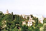 Blick vom Generalife auf die Alhambra