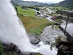 Steindalsfossen, Blick auf Nordheimsund