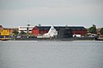 Karlskrona; Blick auf den Flottenstützpunkt